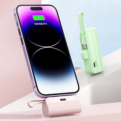 Mini Power Bank 5000mAh Portable Mobile Phone Charger External Battery Power Bank Plug Play For iPhone Samsung Xiaomi Power Bank