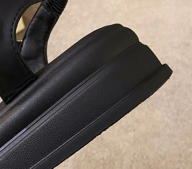 Outdoor Platform Sandals for Women New Breathable Fashion Woman Shoes Summer 2025 Comfortable Trending Pvc Designer Luxury Shoe