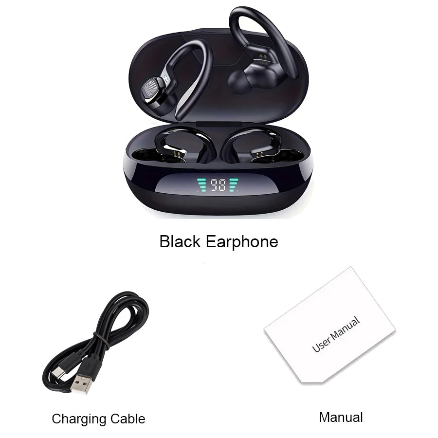 Original Wireless Earphones Ture Wireless Earbuds Ear Hook Sports HiFI Stereo Waterproof Headset With Mic TWS Headphone