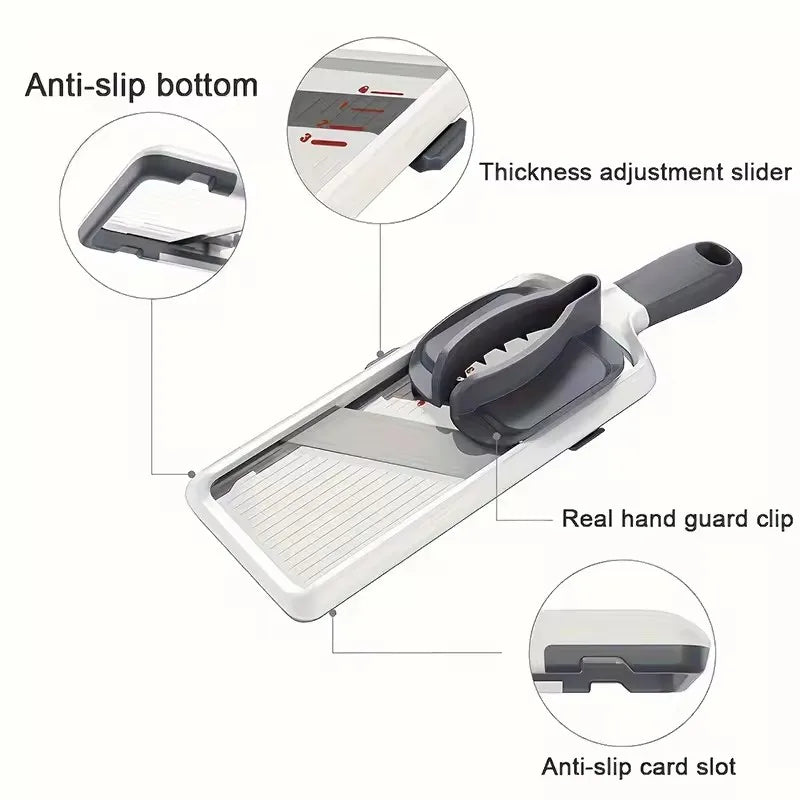Safe Mandoline Food Slicer Easy To Clean Mandolin French Fry Cutter Adjustable Thickness for Speedy Slicing of Fruits Vegetables