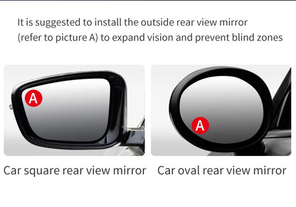 Baseus 2Pcs Car Mirror HD Convex Mirror Blind Spot Auto Rearview Mirror 360 Degree Wide Angle Vehicle Parking Rimless Mirrors
