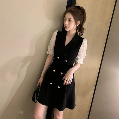 Clothes Mesh Dresses for Women 2024 Formal Occasion Blazer Holiday Woman Dress New Features of In Hot Fashion Sensual Sexy Loose