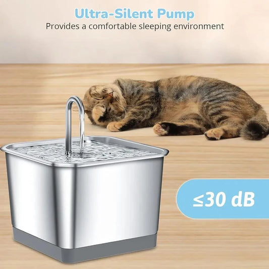 4.0L Stainless Steel Water Fountain For Cat With App Control Smart Automatic Intelligent Pets Water Dispenser Cats Dogs Products