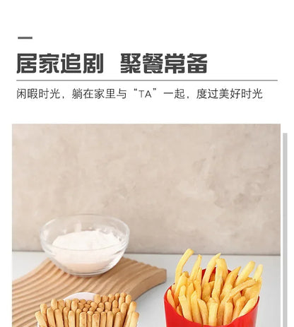 Portable Plastic French Fry Snack Storage Box PP Salad Cup Student Square Salad Bowl