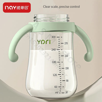 Newborn bottle/Big baby bottle/Handle anti bloating and anti falling baby bottle/Used by babies over 6 months old