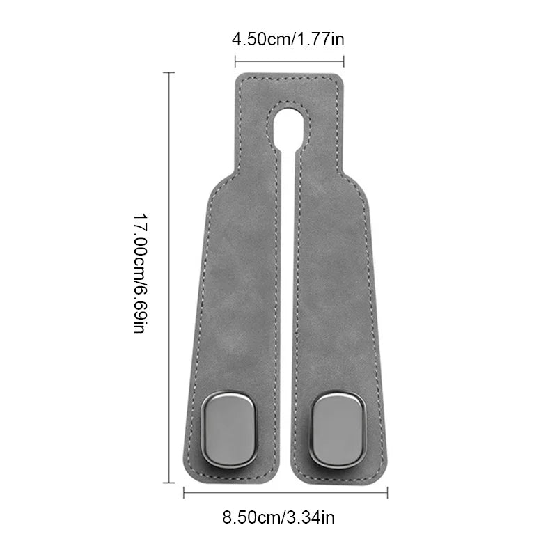 BLALION Car Seat Headrest Hook Universal Hidden Auto Hook Suede Metal Hanging Hooks Interior Seat Back Hanger Hook Accessories