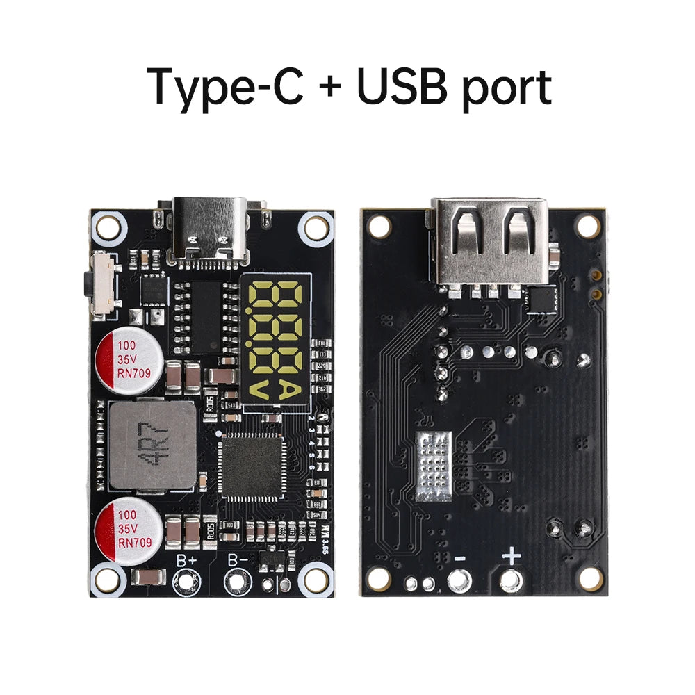 45W PD Mobile Phone Power Bank Charge Type-C USB Boost Charger Circuit Board Power Supply Accessory