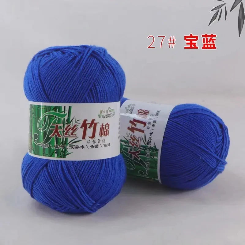 Tiansi Bamboo Cotton Yarn Bamboo Charcoal Cotton Hook Needle Thread Cotton Nitrile Woven Yarn DIY Weaving Material