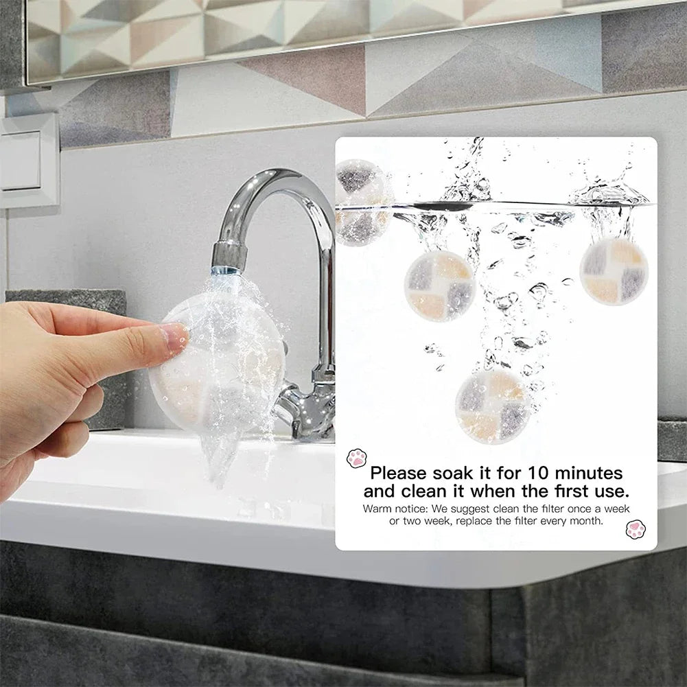 Cat Water Fountain Filter Replacement Filter Activated Carbon Replaced Filters For Pet Drinking Fountain Water Dispenser Tool