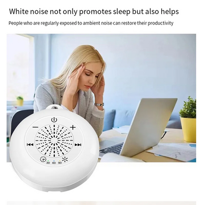 AAAEL-White Noise Sound Machine Kids Sleep Sound Player With Colorful Light Timer Noise Player Timed Shutdown For Baby Adult