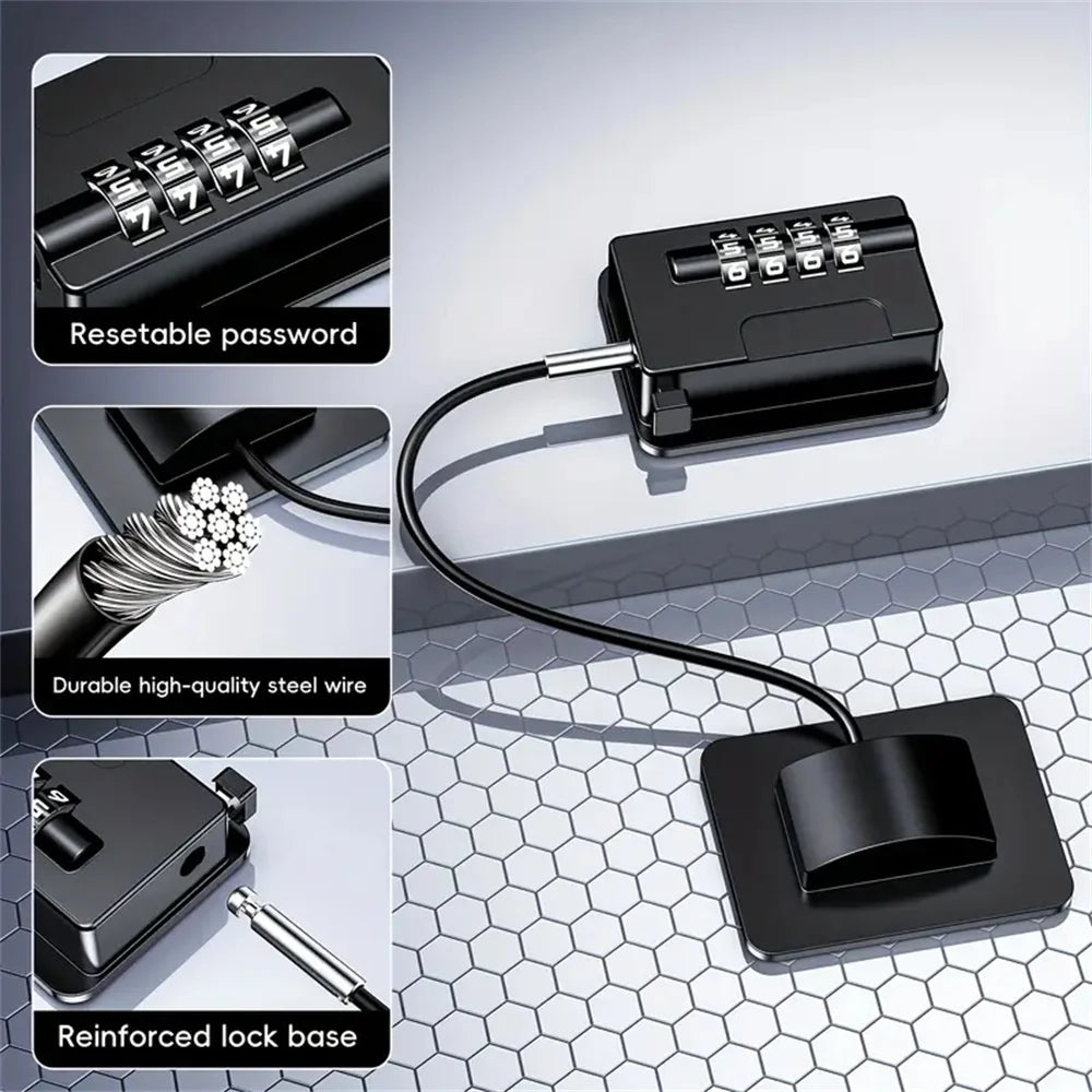 Easy-Install No-Drill Security Lock for Drawers, Refrigerators & Cabinets - Childproof Safety Door Clip & Window Latch