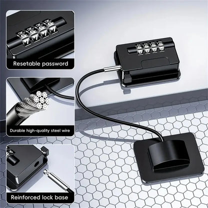 Easy-Install No-Drill Security Lock for Drawers, Refrigerators & Cabinets - Childproof Safety Door Clip & Window Latch