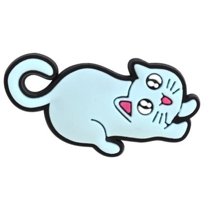 Cute Cats Shoe Charms Decoration for Crocs Pin Accessories Bracelet Wristband Party Gifts