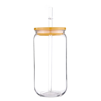 16oz PET Plastic Cups Equipped With Replaceable Colored Lid And Straw Can Hold Soda Juice Drinks Milks High Quality Cups
