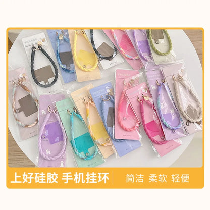 Luminous Bear Silicone Mobile Phone Lanyard Round Soft Ring Mobile Phone Chain Silicone Wrist Anti-loss Mobile Phone Lanyard