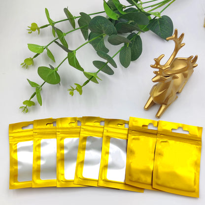 50Pcs Thicken Ziplock Bags Colorful Resealable Zipper Bags Pouch Jewelry Display Electronics Accessories Packaging Storage Bags