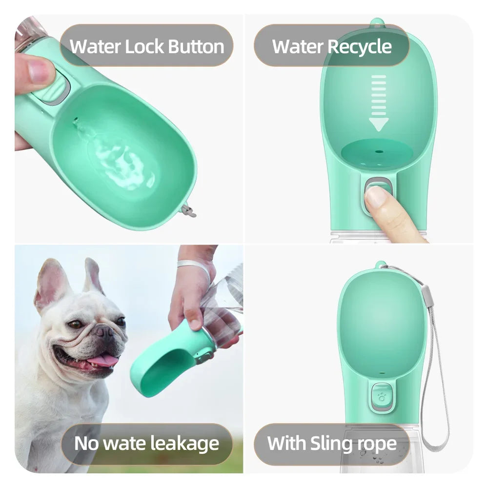 OUZEY Travel Portable Dog Water Bottle Outdoor Foldable Walking Drinking Bowls For Small Large Dogs Puppy Cat Water Bowl
