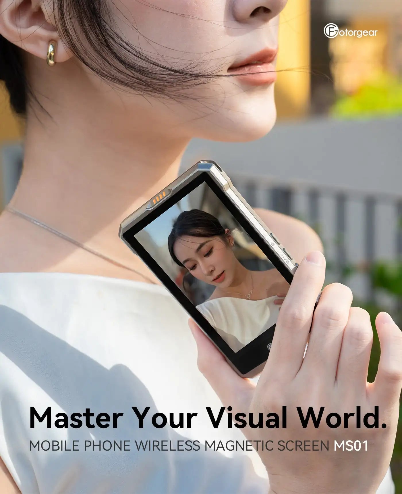 Fotorgear MS01 Selfie Vlog Monitor Screen For Smartphone Magnetic Selfie Screen Display for iPhone Android Phones