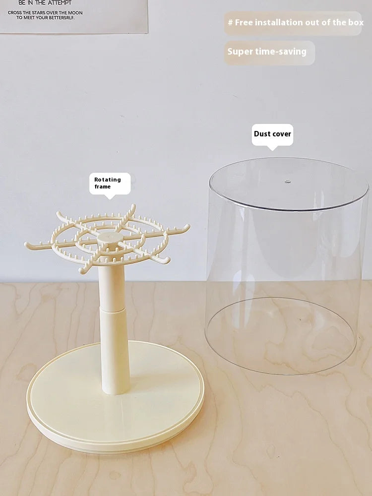 Labubu Pendant Display Box Rotating Transparent Labubu Doll Handmade Blind Box Storage Display Stand Decorative Ornament Gifts