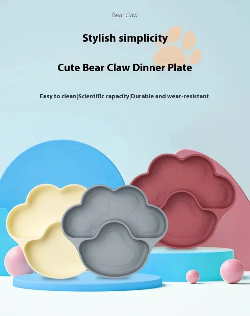 Toddler Baby Food Bowl Children's Tableware Babys Silicone Dishes Set Toddler Training Tableware Bowls Baby Feeding Set Silicone