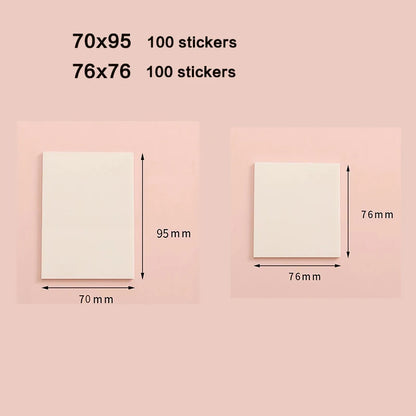 50/100 Sheets Sticky notes Reusable Transparent sticky notes Waterproof note paper for School office stationery Bookmark Marker