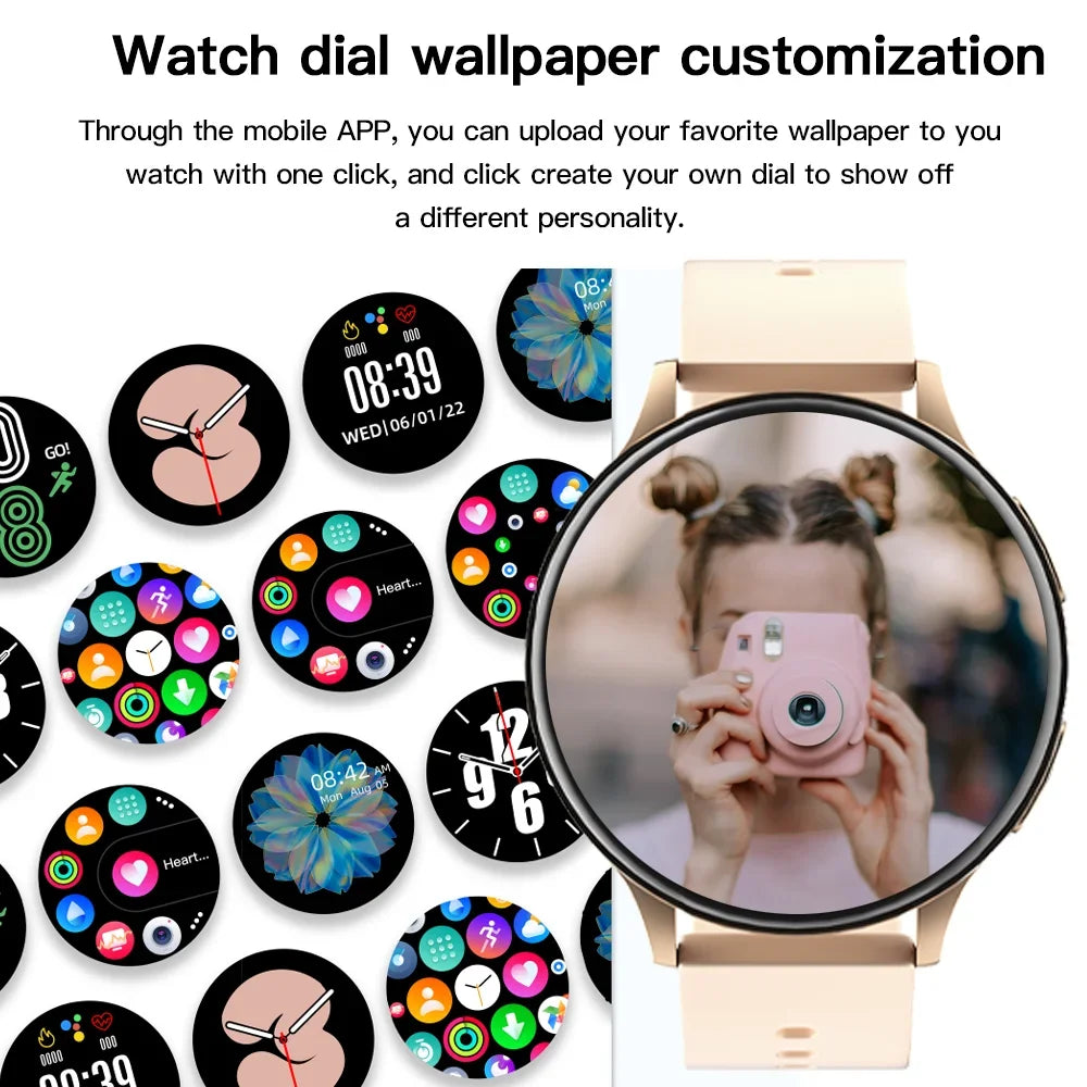 Smart Watch Women Bluetooth Call HeartRate Blood Pressure Monitoring Smartwatches IP67 Waterproof Men Smartwatch For IOS Android