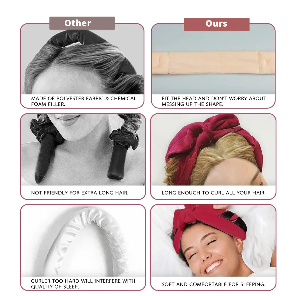 NEW Heatless Curling Rod Headband No Heat Hair Curlers Silk Curls Lazy Hair Rollers Soft Sleeping Headband Hair Styling Tools