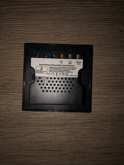 Smart Home EU Dimmer Switch White Crystal Glass Wireless Remote Control Light Dimmer Switch 500W,110-240V RF Switch 220V