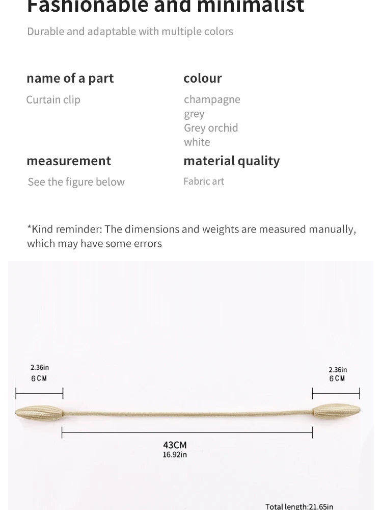 Curtain Buckle Tie Downs No Punch Curtain Tie Downs Curtain Clips Curtain Accessories Simple Curtain Buckle Tie Downs 2pcs