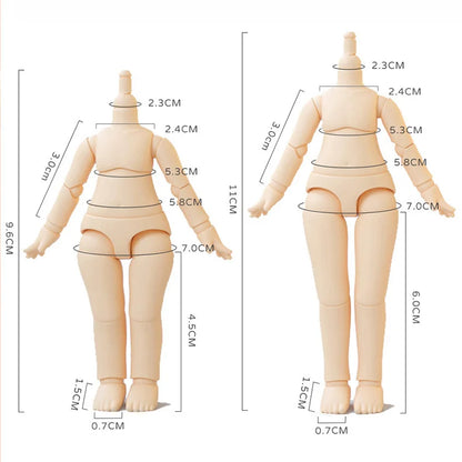 Obitsu 11 Doll Toys YMY Body Suitable for GSC Head Ob11 BJD Body Spherical Joint Doll Toy Hand Set Accessories