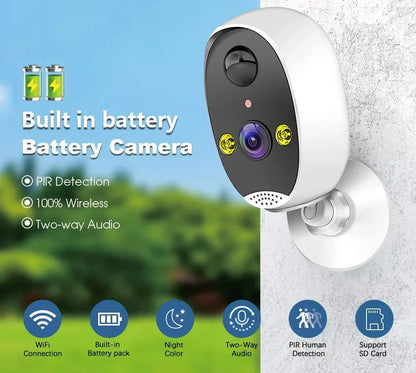 Home Battery IP Cameras Outdoor 5MP Wireless WiFi Security Human Detection Alarm Video Recording Surveillance Camera IPC360 Home