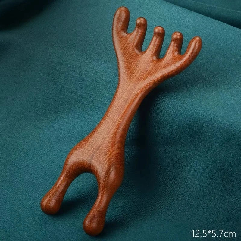 Scalp Massager Gua Sha Tool Wooden Massage Wood Comb Scalp Head Oil Massager Scalp Hair Comb Tools Hair Care