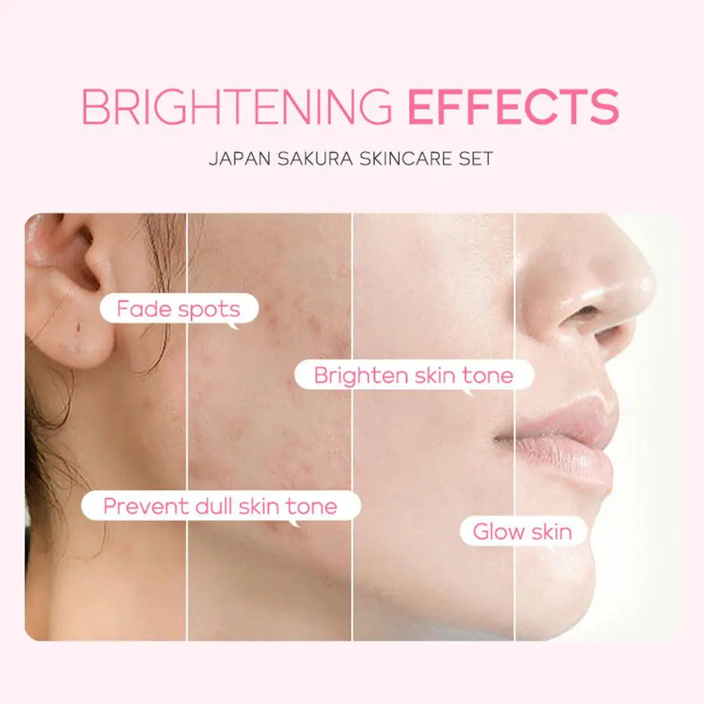 Sakura Skin Care Sets & Kits With Cleanser Serum Eye Cream essence Cream Beauty Products For Women Gift Sets Routine Travel Kit