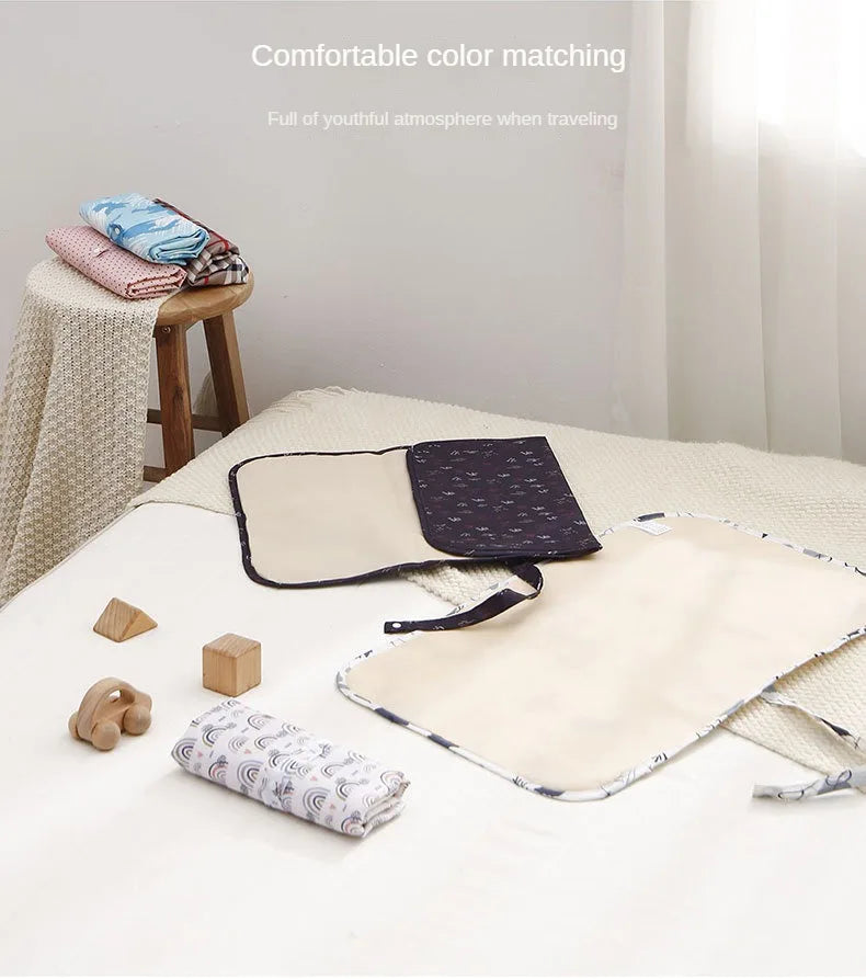 Foldable Baby Diaper Changing Pad Waterproof Newborn Diaper Pad Portable Toddler Changing Table Durable Oxford Baby Diaper Sheet