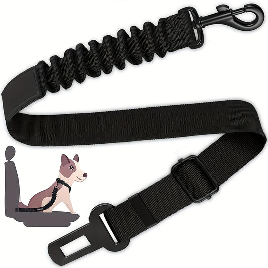 Dog Seat Belt, Retractable Dog Car Harness Adjustable Dog Seat Belt for Vehicle Nylon Pet Safety Seat Belts Heavy Duty