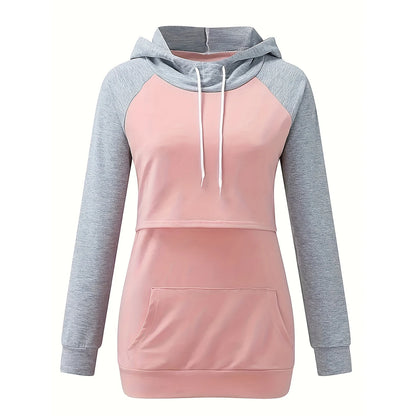 Womens Maternity Nursing Hoodie Sweatshirt Hoodies Long Sleeve Breastfeeding Pregnancy Top Kangaroo Pocket Clothes