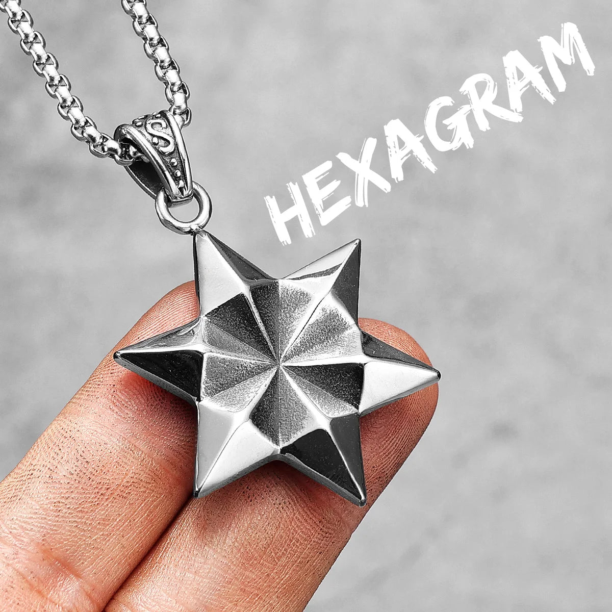 Salomon Masonic Star of David Stainless Steel Men Necklaces Pendant Chain Punk New in For Women Fashion Jewelry Gifts Wholesale