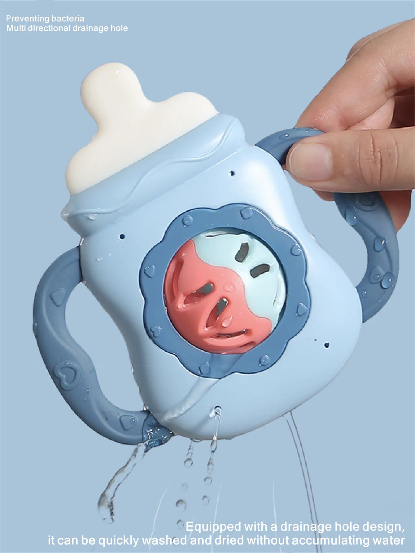 Baby Rattle Toy Milk Nursing Bottle Shaped Hand Bell Can Be Grabbed And Bitten Teether Newborn Can Bite Teether Newborn Gift