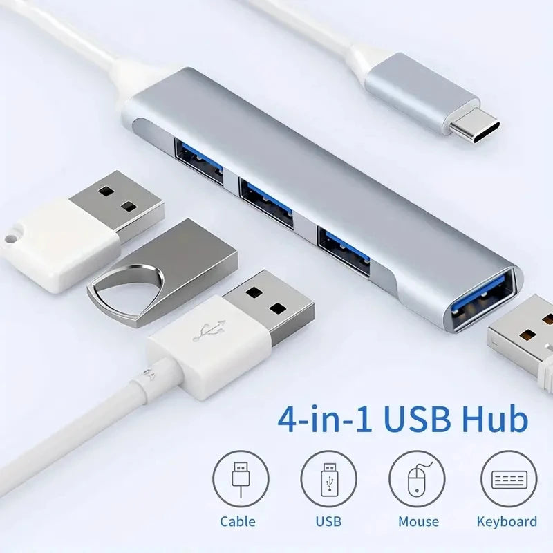 467 Mobile Phone Computer  One Drag Four Expanders High Speed Transmission USB Dock Multi Function Wire Divider