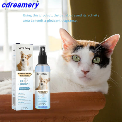 CDY 100ml Pet Perfume Spray for Cats and Dogs, Odor Eliminator and Air Freshener with Long-lasting Fragrance