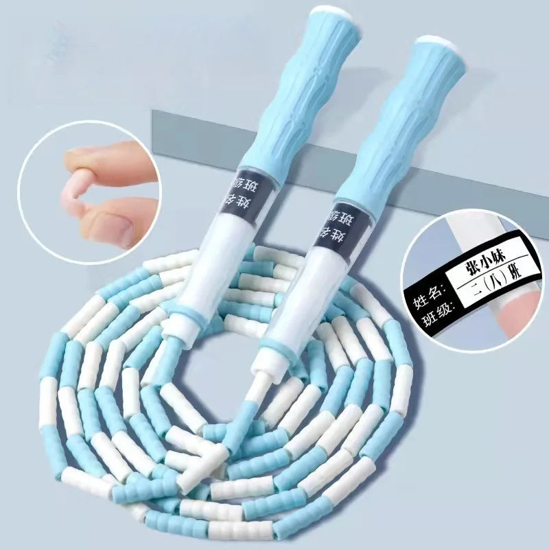 Bamboo Jump Rope for Elementary School Students Kindergarten Children Adjustable Race Racing Outdoor Sports Rope