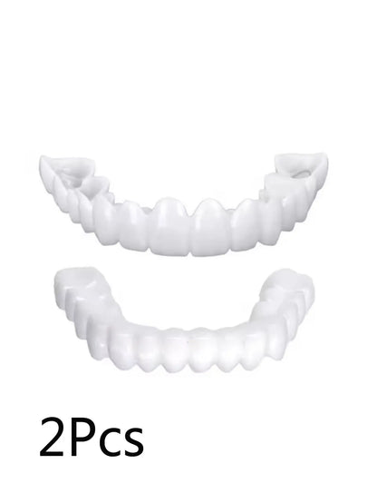 1/2/5Pcs The New Type Of Hole-Free Upper And Lower Teeth Combination Simulation Teeth Whitening Contains Dental Gel/Tweezers