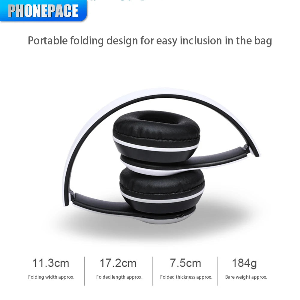 Stereo P47 Headset 5.0 Bluetooth Headset Folding Series Wireless Sports Game Headset for iPhone XiaoMi