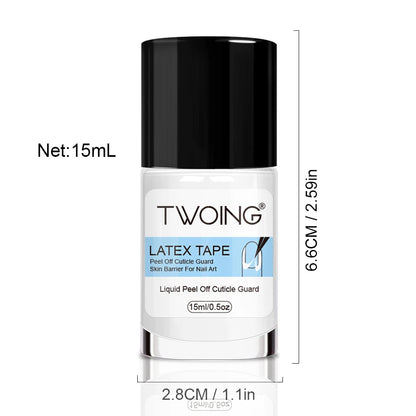 15mlNail Peel Off Liquid Anti-Overflow Glue Edge Latex Tape, Nail milk pad Peel OffCuticle Guard Nails Finger Lacquer Protectors