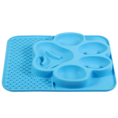 Multi-use Silicone Pet Slow Feeder Bowl Non-slip Portable Pet Canning Lick Tray Choke-proof Cat Food Bowl Food Container