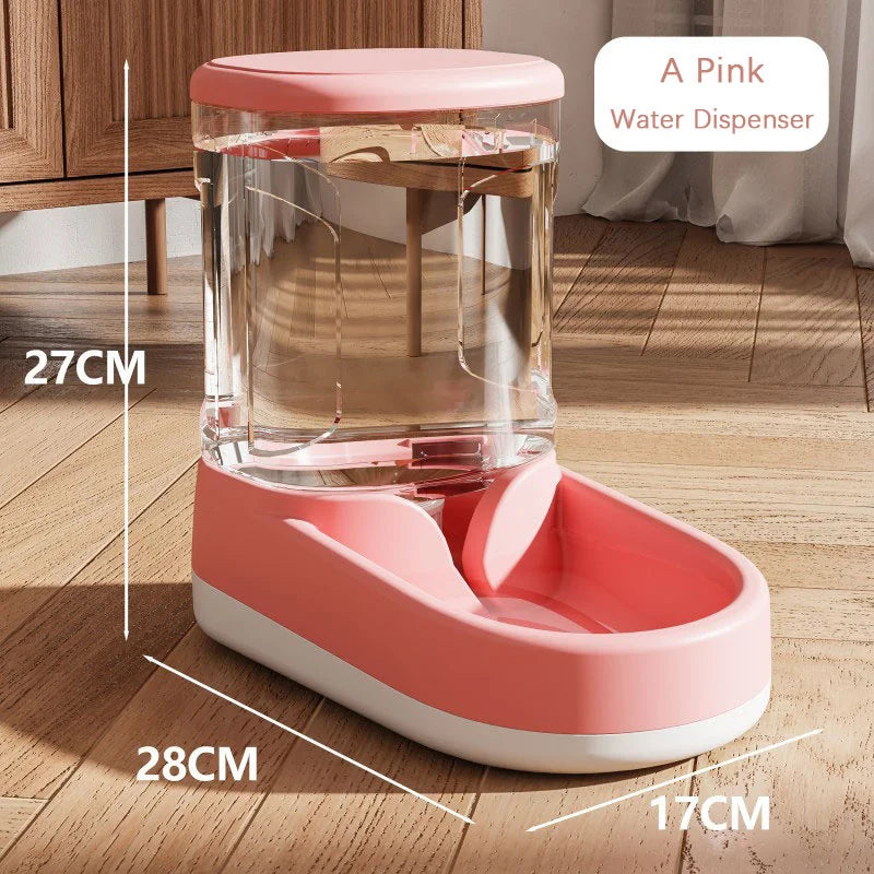 Automatic Pet Feeder Water Dispenser Dog Cat Gravity Food Water Dispenser With Pet Food Bowl Large Capacity