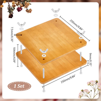 Book Press Bamboo Book Press Bookbinding Stable Book Binding Tool Manual Paper Press Handmade Book Binding 2 Floor Portable Book