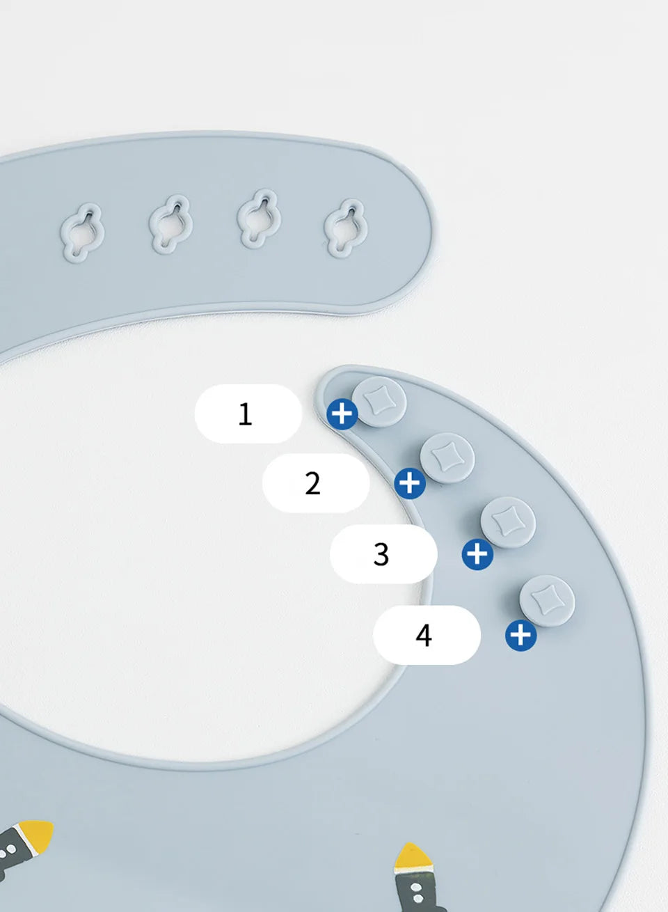 Waterproof Bibs For Kids Feeding Baby Eating Stuff Soft Silicone Babeast Cartoon Printed Adjustable Baby Tasting Feeding Bibs