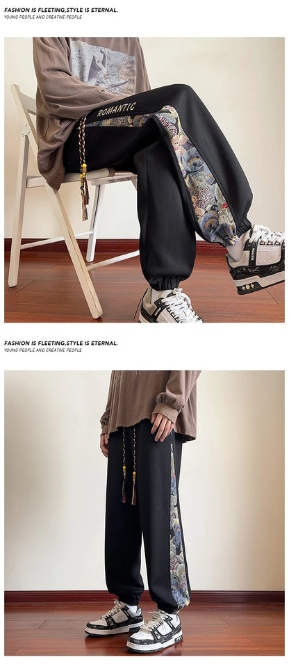 2025 Men Pants Streetwear Sweatpants Joggers Hip Hop Loose Harajuku Trousers