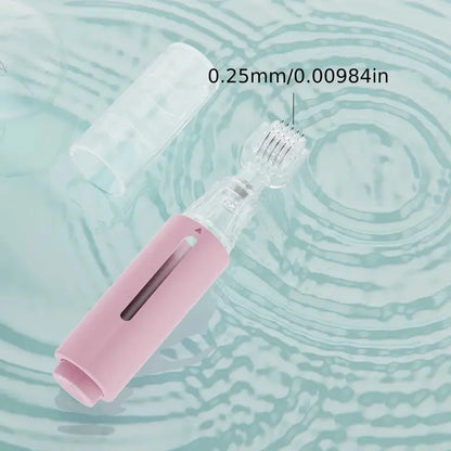 Aqua Derma Roller Microneedling wtih 105 Fine MicroNeedles Serum Delviery Applicator Wheel Skin Beauty Lip Booster Nursing Tools